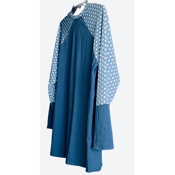 SOUTHERN STITCH LONG SLEEVE PULL-OVER CHRISTMAS TOP, WOMENS, XL, BLUE/WHITE/RED - Picture 4 of 10